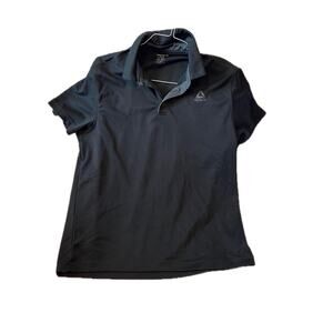 Reebok Polo Black Shirt Mens L
